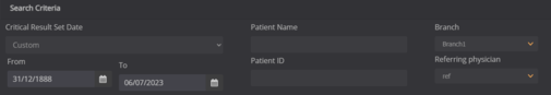 2. Search Criteria