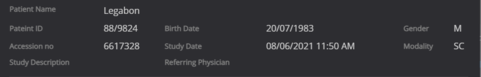 1. Patient & Study Info